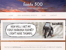 Tablet Screenshot of fonts500.com